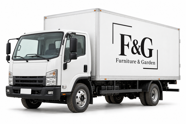 F&G branded furniture delivery truck concept