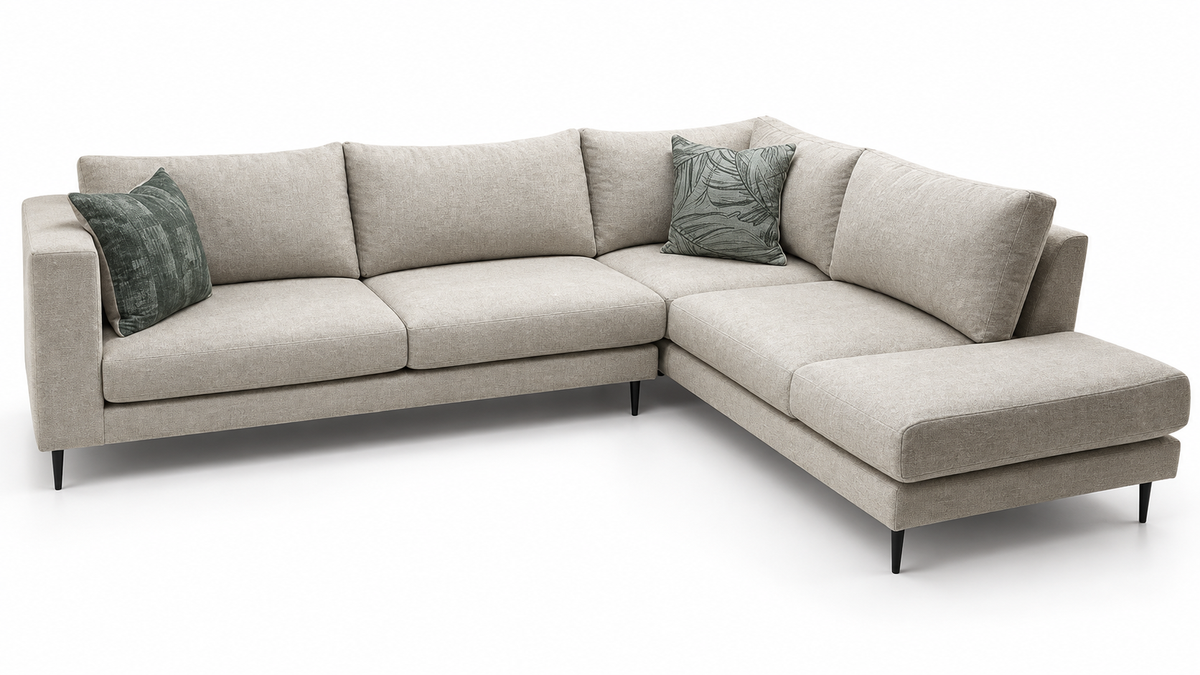 The Keanu sectional sofa on a white background, edited from the Furniture & Garden photograph